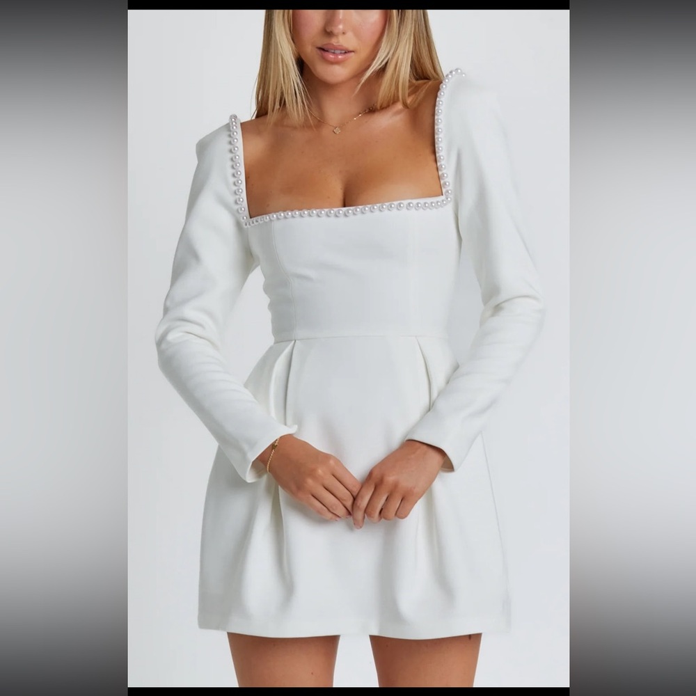 Odd Muse Ultimate Muse White Pearl Mini Dress - Size XS - Brand New With Tags